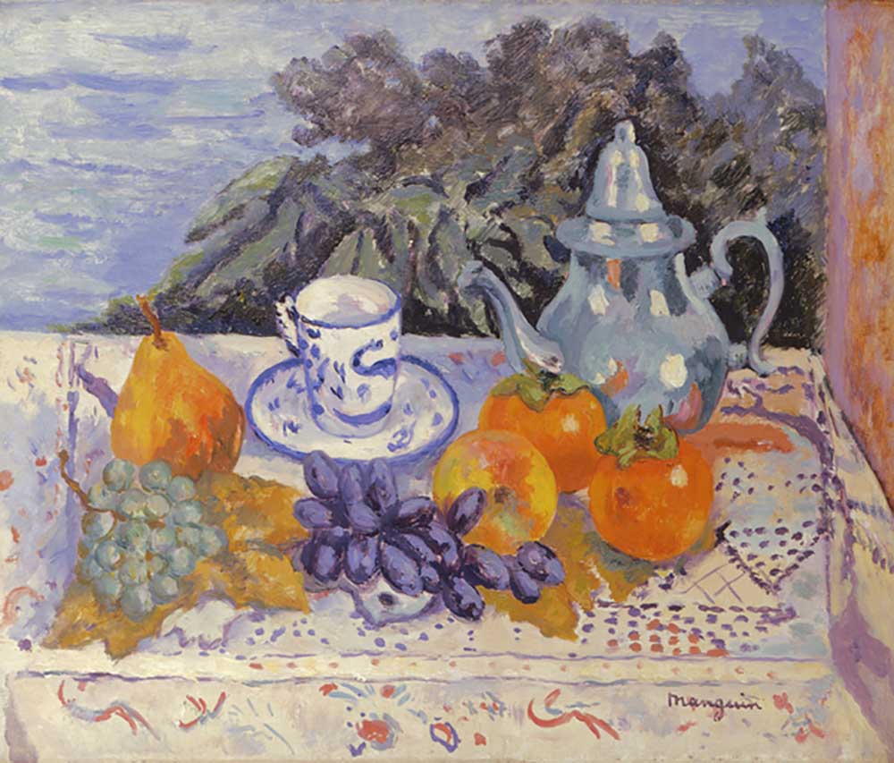 Granatäpfel, Persimmon, Tin, 1941 von Henri-Charles Manguin