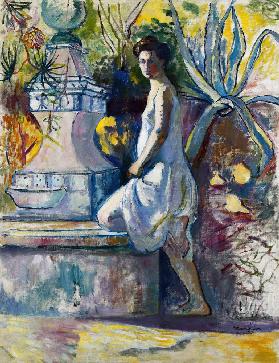 Jeanne am Brunnen, Villa Demiere 1905