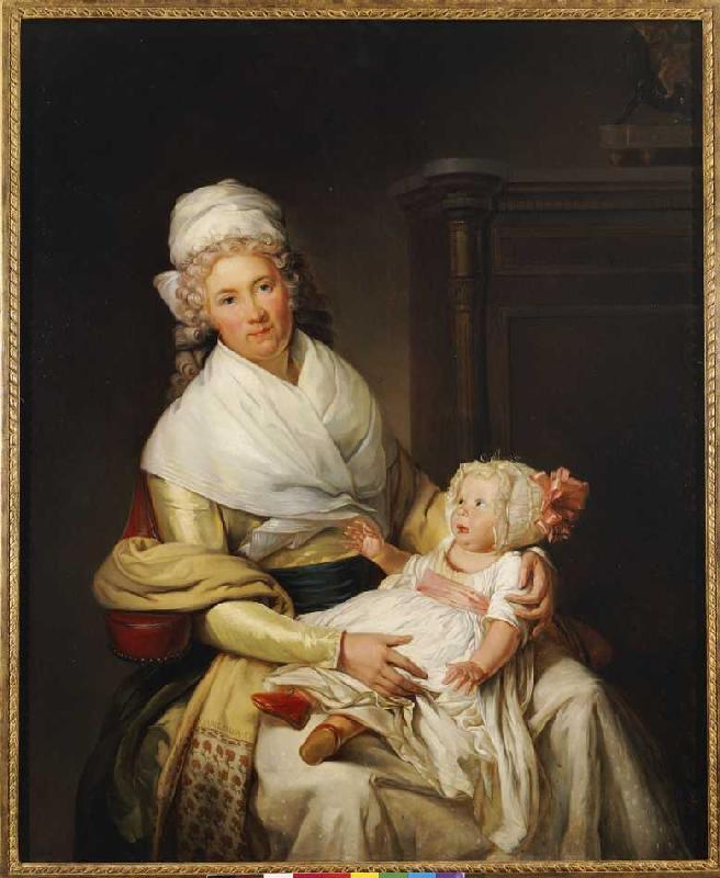 Bildnis von Constantia Foster mit ihrem Sohn von Henri Pierre Danloux