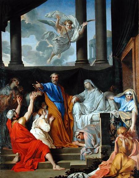 St. Peter Resurrecting the Widow Tabitha von Henri Testelin