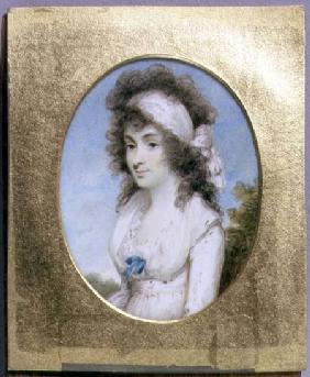 Portrait Miniature of Lydia or Elizabeth Hunt c.1795