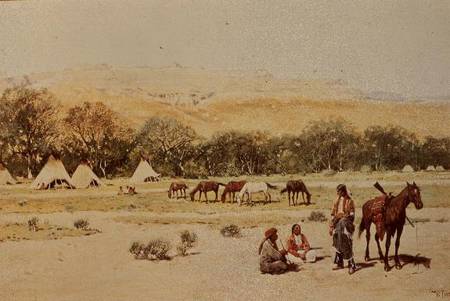 Indian Encampment, Denver, Colorado von Henry F. Farny