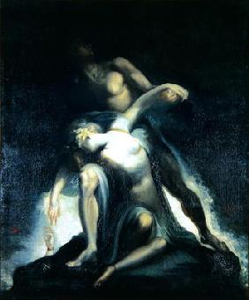 Vision of the Deluge, from 'Paradise Lost' by John Milton (1608-74) (oil on canvas) 1882