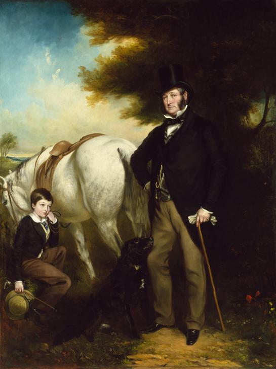 Sir John Hesketh Lethbridge, 3rd Bt. & his son. von Henry Graves