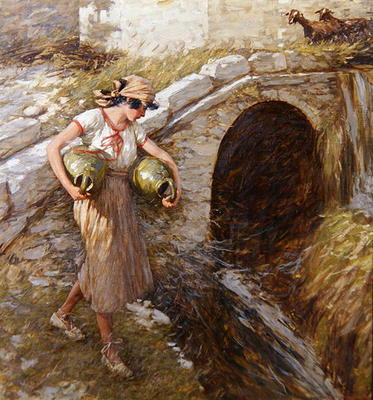 Girl with Jars (oil on canvas) von Henry Herbert La Thangue