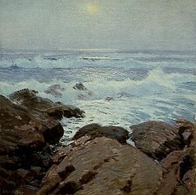 Mondaufgang über dem Meer von Henry Hobart Nichols