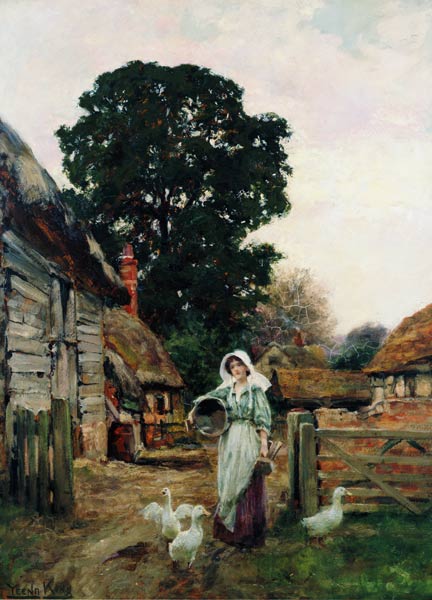 The Dairy Maid (board) von Henry John Yeend King