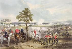 The Battle of Goojerat on 21st February 1849, engraved by John Harris (c.1791-1873) 1850 (coloured e 19th