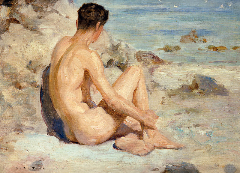 Boy On A Beach von Henry Scott Tuke