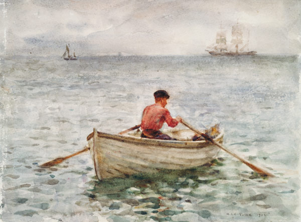 The Waterman and His Boat von Henry Scott Tuke
