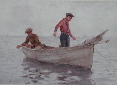 Boys fishing off Newlyn von Henry Scott Tuke