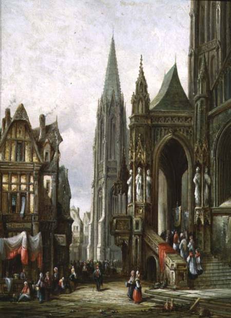 Ecclesiastical Procession Entering a Cathedral von Henry Thomas Schafer