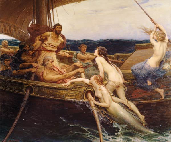 Odysseus und die Sirenen von Herbert James Draper