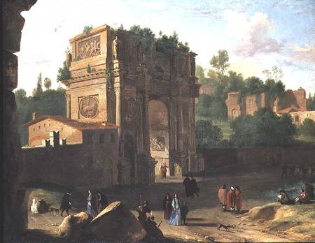 The Arch of Constantine, Rome von Herman van Swanevelt