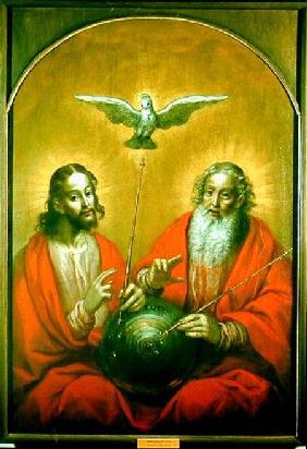 The Holy Spirit with a Model of Ptolemy's World 1610