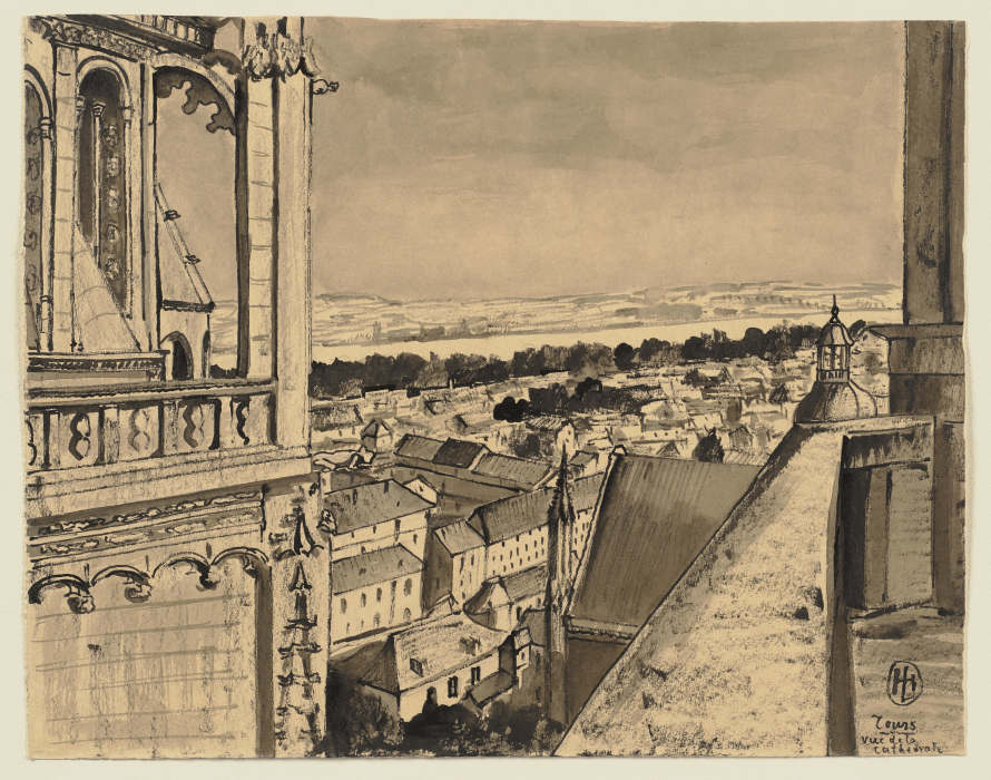 Blick von der Kathedrale in Tours von Hermann Lismann