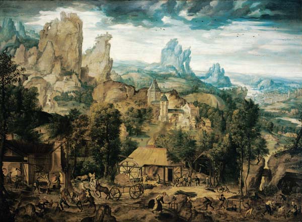 The Coppermine (oil on panel) von Herri met de Bles