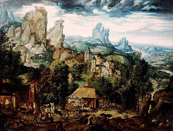 Landscape with Forge von Herri met de (Civetta) Bles