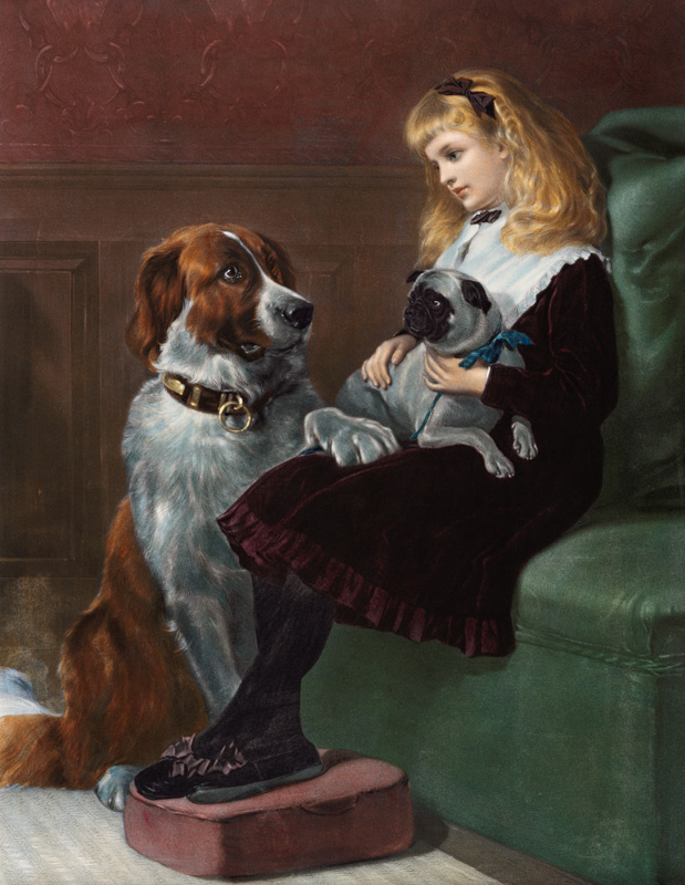 Her only Playmates, engraved by George H. Every, pub by Arthur Lucas von Heywood Hardy