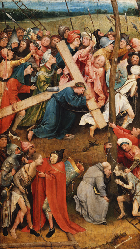 Die Kreuztragung Christi. Altarflügel von Hieronymus Bosch