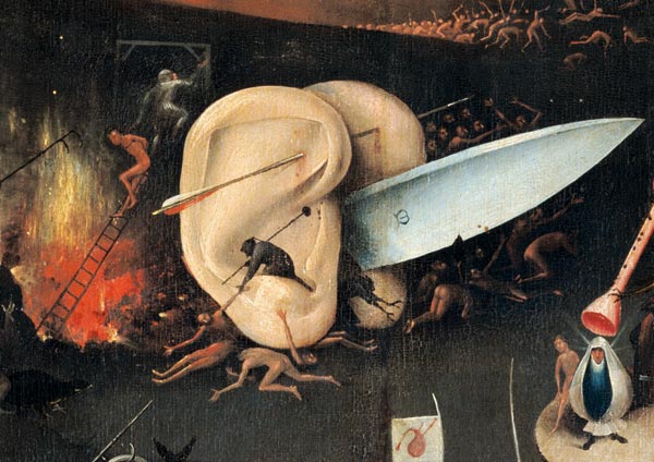 Garten der Lüste,  Hölle ,  Ausschnitt von Hieronymus Bosch