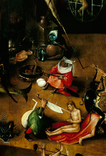 The Last Judgement (altarpiece) (detail of the Cauldron) von Hieronymus Bosch
