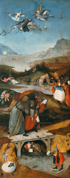 Temptation of St. Anthony (left hand panel) von Hieronymus Bosch