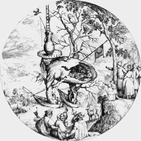 after H.Bosch, The Tree-Man / engraving von Hieronymus Bosch
