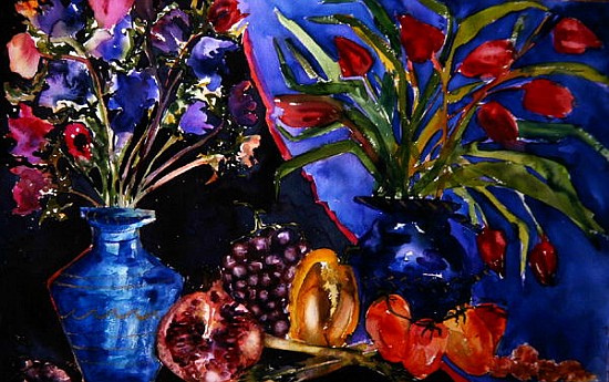Anemones and Tulips, 2006 (w/c on paper)  von Hilary  Rosen