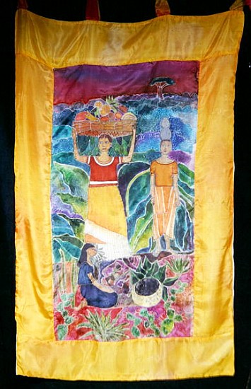 After Diego Rivera, 2003 (dyes on silk)  von Hilary  Simon