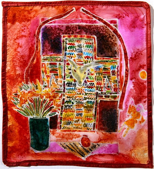 Guatemalan Shrine, 2005 (dyes on silk)  von Hilary  Simon