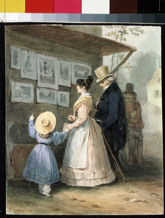 Beim Verkäufer der Gravüren von Hippolyte Bellangé