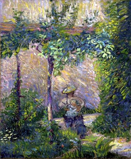 Woman in the Garden von Hippolyte Petitjean