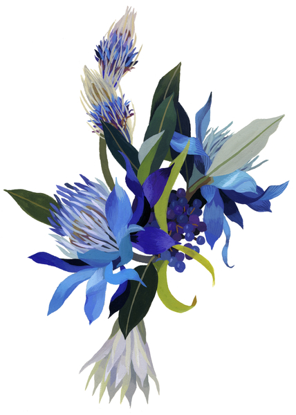 An imaginary flower with a blue base von Hiroyuki Izutsu