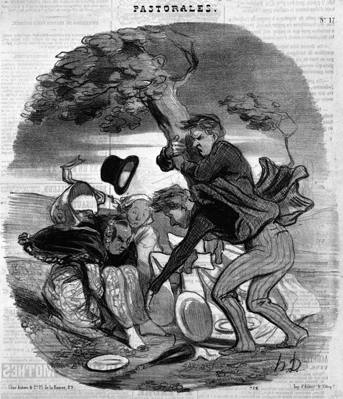 Daumier, Desagrement de diner... von Honoré Daumier