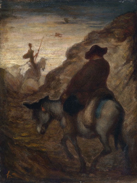 Sancho and Don Quixote, 19th century von Honoré Daumier