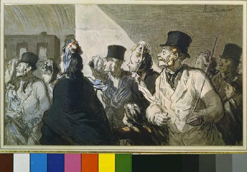 Die Abfahrt des Zuges. von Honoré Daumier