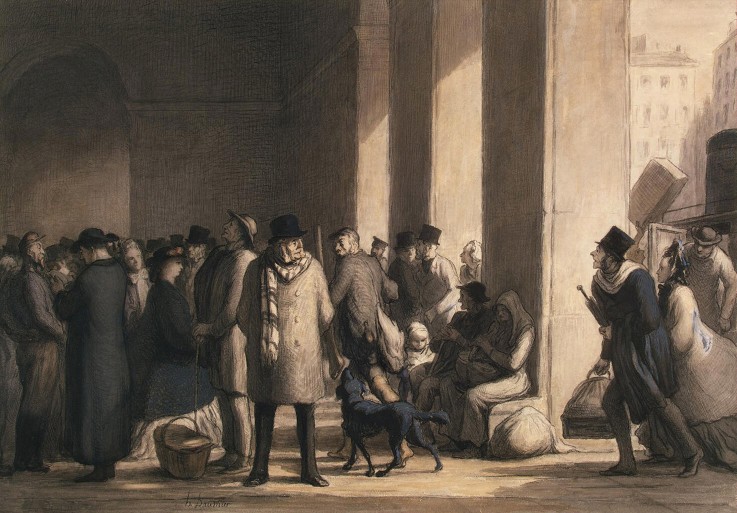 Auf dem Gare Saint-Lazare von Honoré Daumier