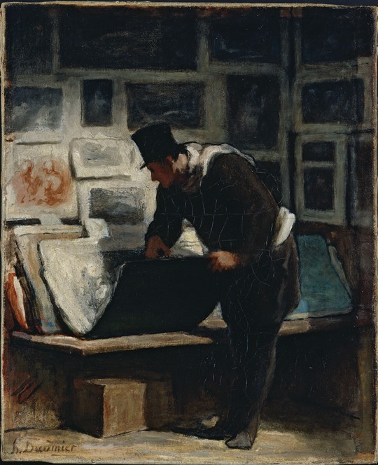 Der Kupferstichsammler von Honoré Daumier