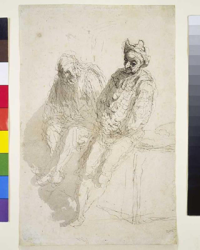 Deux saltimbanques / Zwei Gaukler von Honoré Daumier