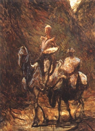 Don Quichotte et Sancho Pança l von Honoré Daumier