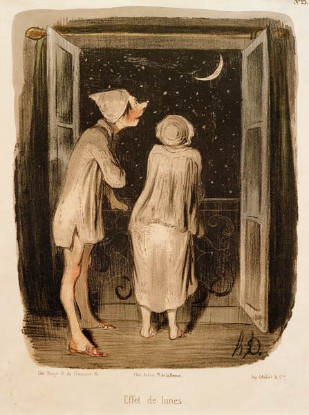 Ehe - Karikatur "Effet de lunes" von Honoré Daumier