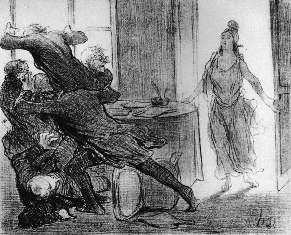 Sturz Kabinett Guizot 1848 / Daumier von Honoré Daumier