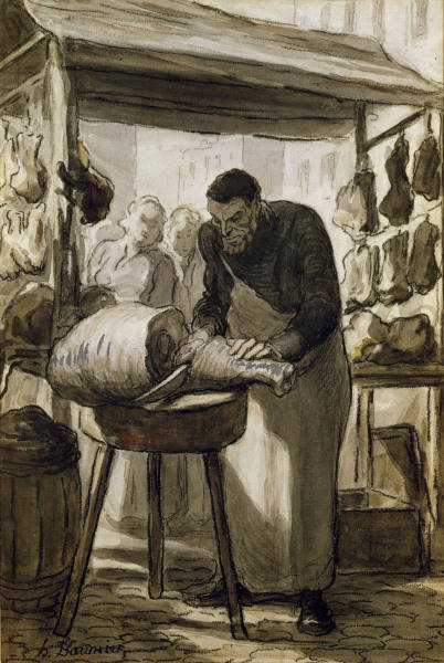 Honore Daumier, Der Fleischer von Honoré Daumier
