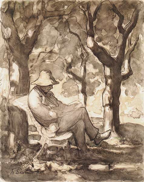 Le Liseur von Honoré Daumier