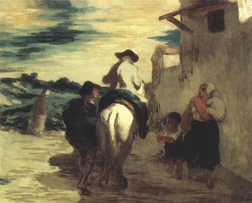Le Meunier, son filset l´âne von Honoré Daumier