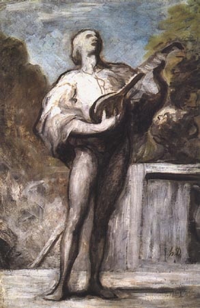 Le Troubadour von Honoré Daumier