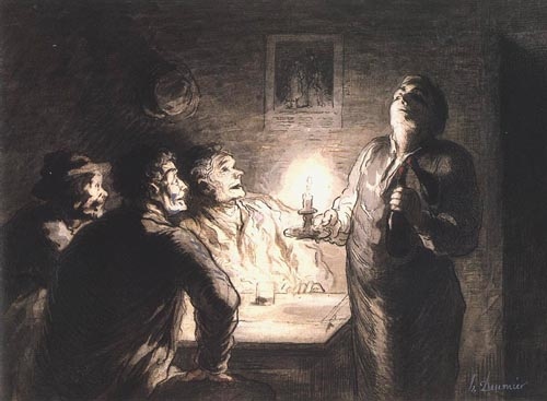 Les Buveurs von Honoré Daumier
