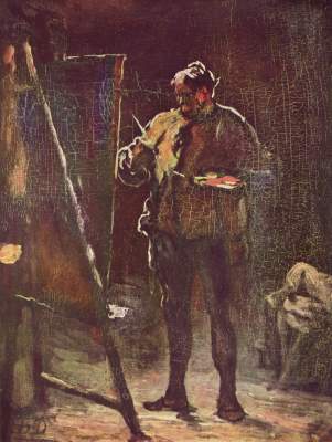 Der Maler vor der Staffelei von Honoré Daumier