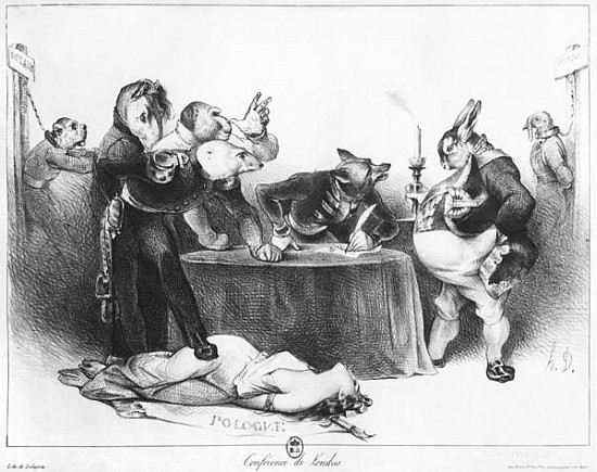The London Conference von Honoré Daumier